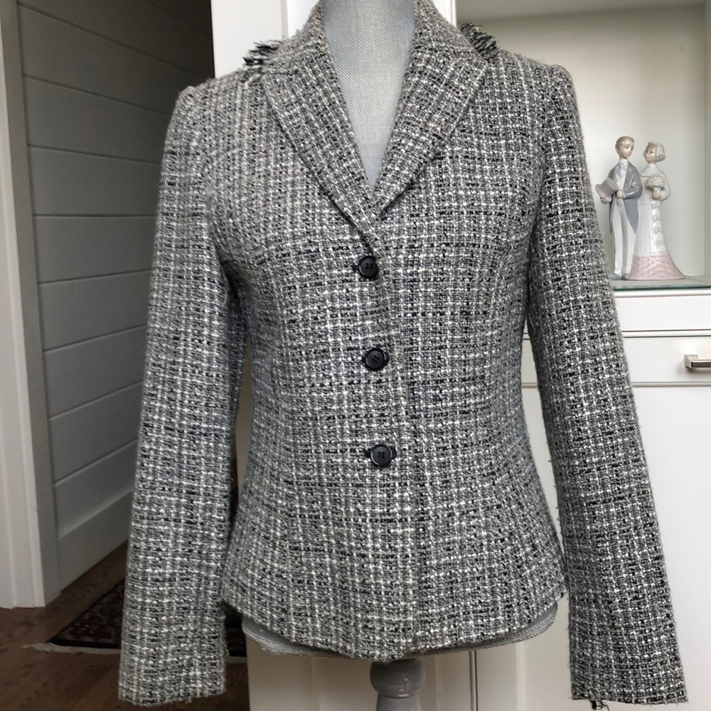 Apostrophe Black & white tweed blazer size 8